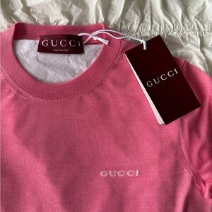 Gucci Cashmere Silk Short Sleeve Top